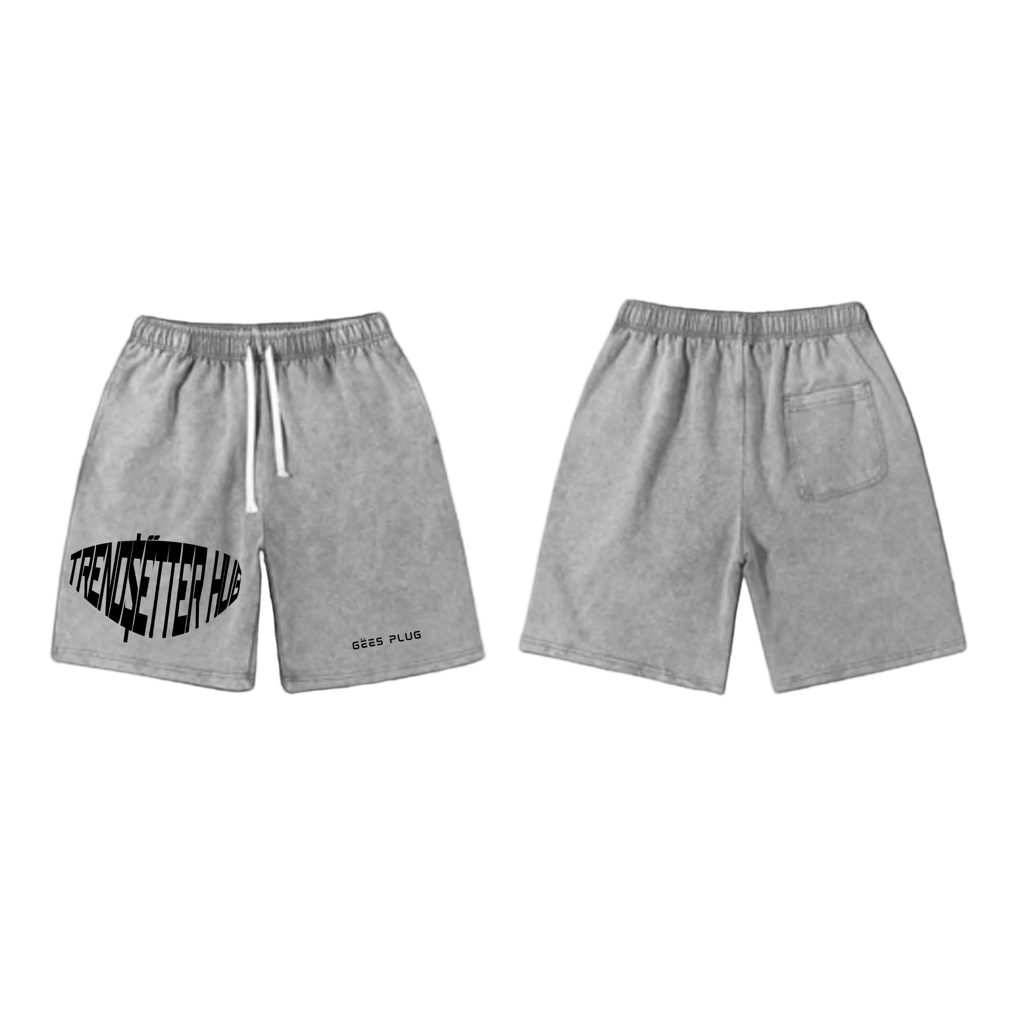 TREND$ËTTER HUB GREY WASHED SHORTS