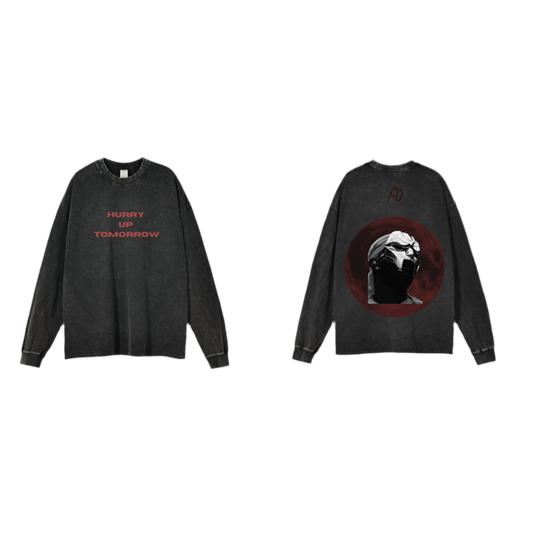 The Weeknd’s Hurry Up Tomorrow Vintage Washed Long Sleeve Shirt