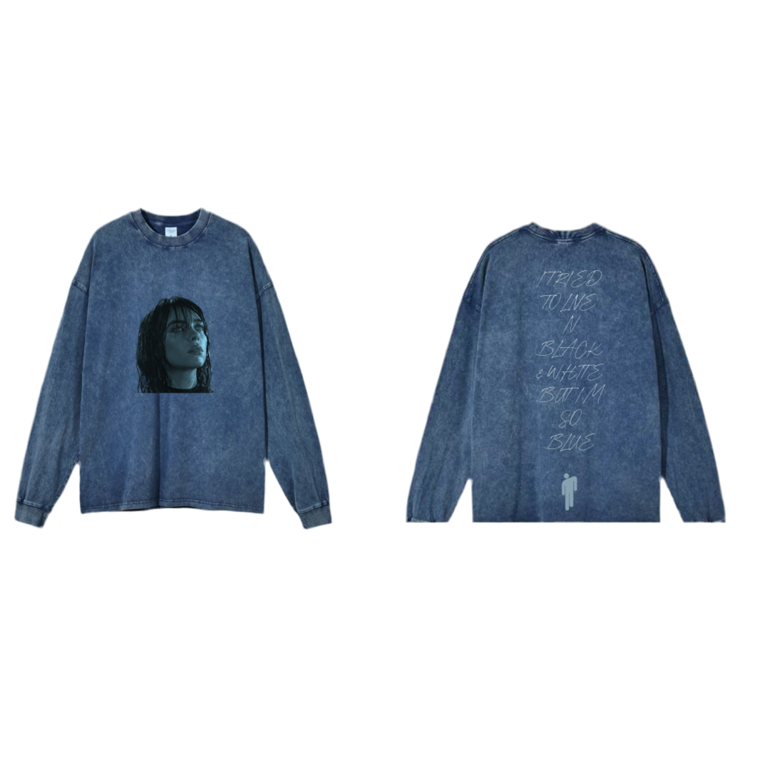 Billie Eilish’s Hit Me Hard & Soft Vintage Washed Long Sleeve Shirt