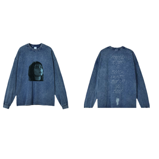 Billie Eilish’s Hit Me Hard & Soft Vintage Washed Long Sleeve Shirt