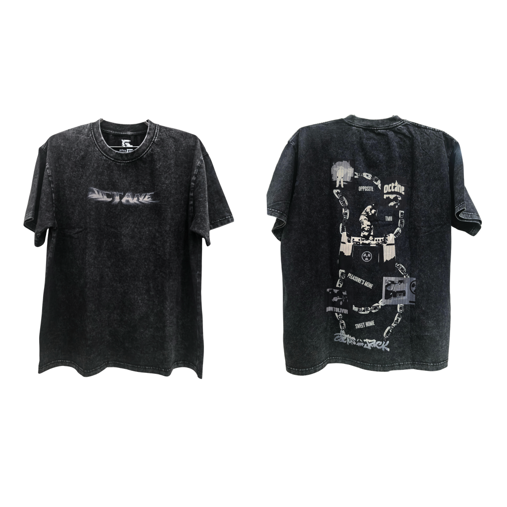 OCTANE DON TOLIVER WASHED BLACK TEE