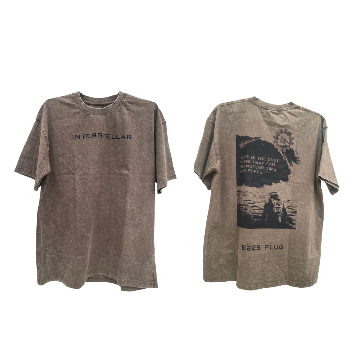INTERSTELLAR BROWN WASHED TEE