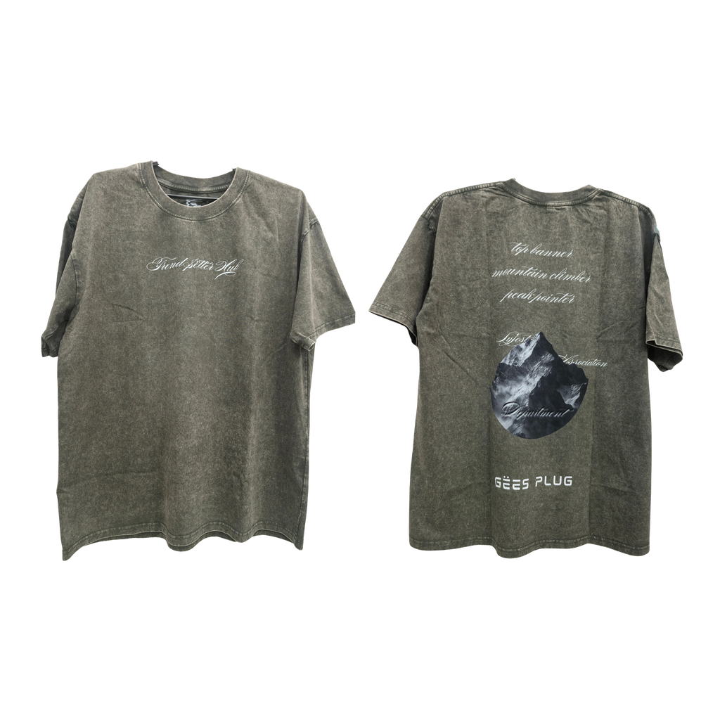 PEAK POINTER ARMY GREEN WASHED TEE