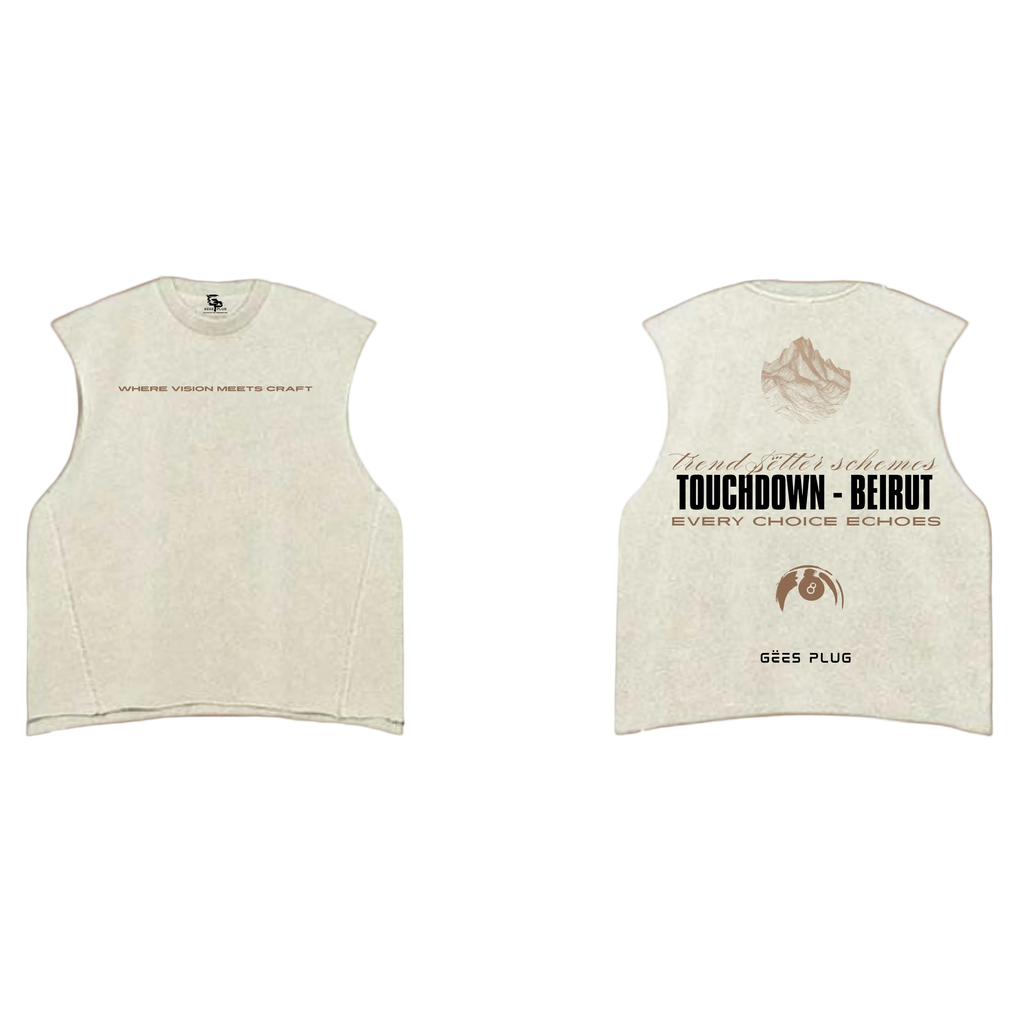 TOUCHDOWN BEIRUT OFF WHITE WASHED TANK TOP