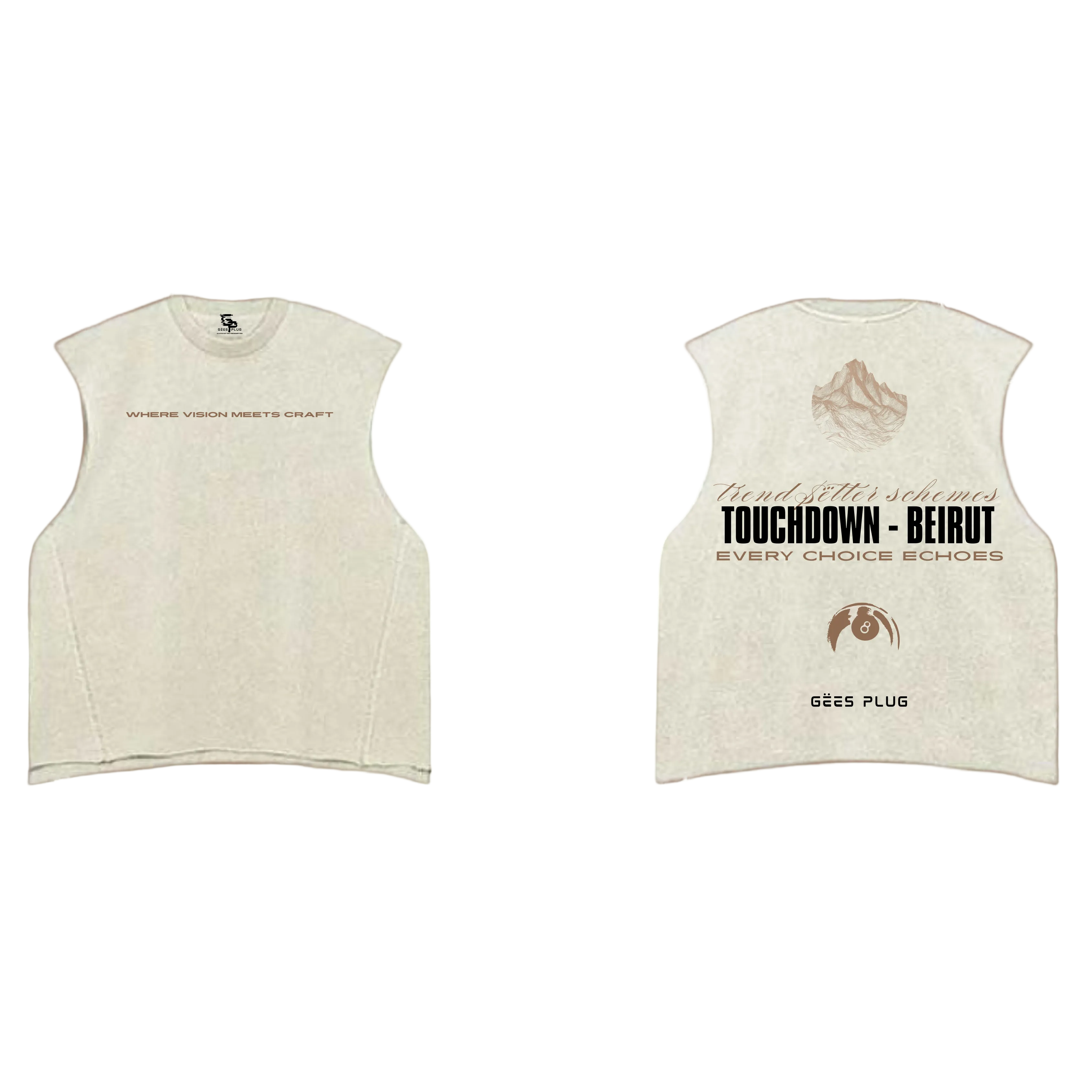 TOUCHDOWN BEIRUT OFF WHITE WASHED TANK TOP