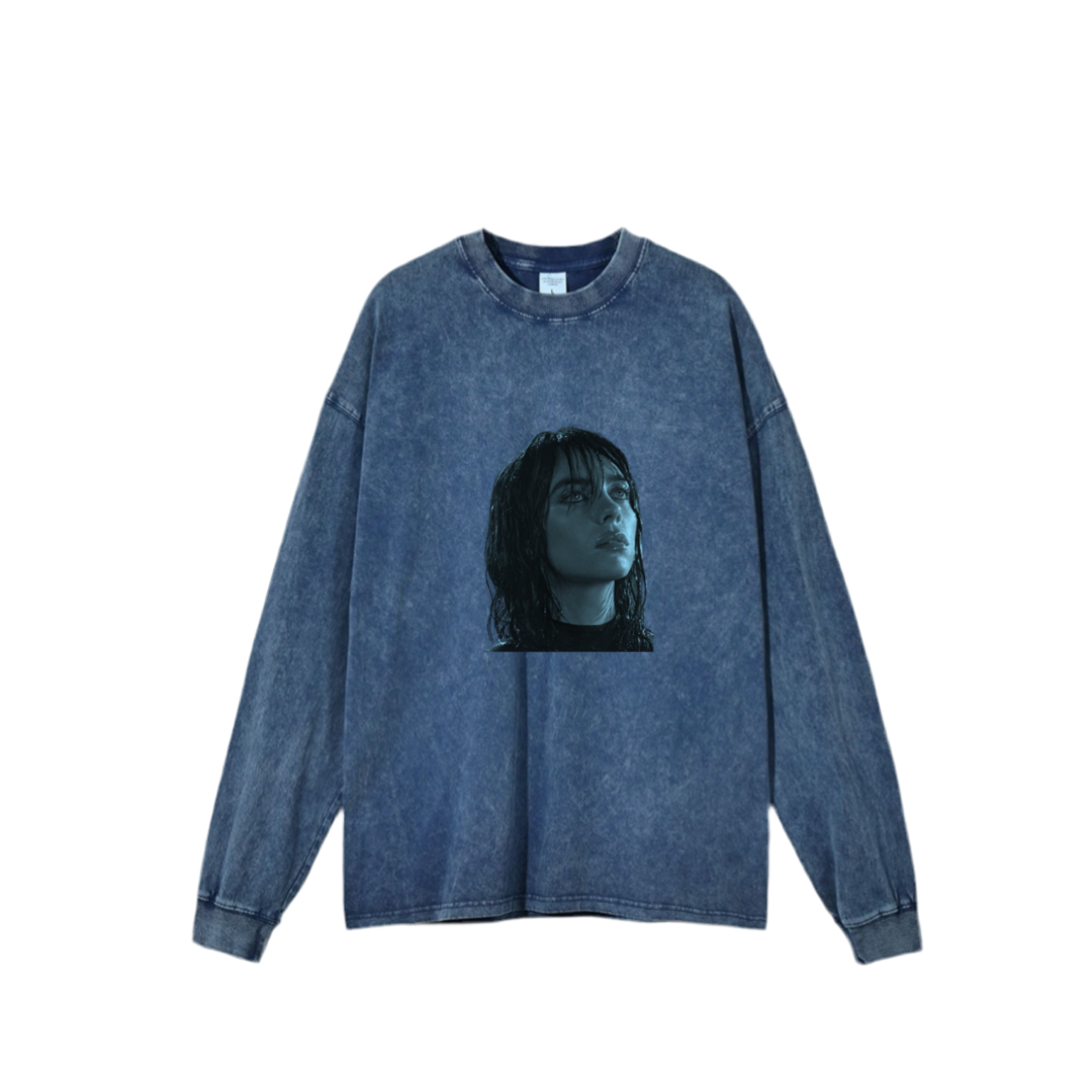 Billie Eilish’s Hit Me Hard & Soft Vintage Washed Long Sleeve Shirt