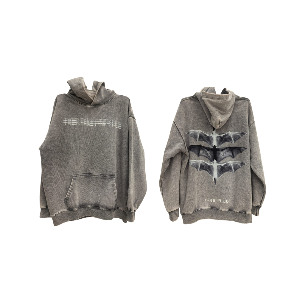 BAT$WORD TREND$ËTTER WASHED HOODIE